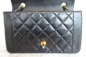CHANEL/シャネル ダイアナマトラッセチェーンショルダーバッグ ラムスキン ブラック/ゴールド金具 ショルダーバッグ 700080004