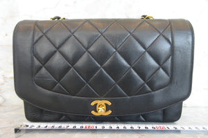 CHANEL/シャネル ダイアナマトラッセチェーンショルダーバッグ ラムスキン ブラック/ゴールド金具 ショルダーバッグ 700070064