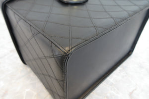 CHANEL/シャネル ビコローレバニティ ラムスキン ブラック/ゴールド金具 バニティ 700050083