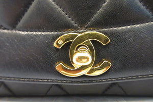 CHANEL/シャネル ダイアナマトラッセチェーンショルダーバッグ ラムスキン ブラック/ゴールド金具 ショルダーバッグ 700090032