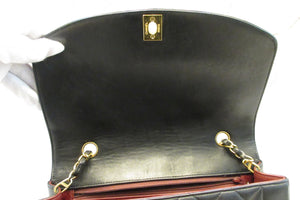 CHANEL/シャネル ダイアナマトラッセチェーンショルダーバッグ ラムスキン ブラック/ゴールド金具 ショルダーバッグ 700090032
