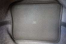 将图片加载到图库查看器，HERMES PICOTIN LOCK MM Clemence leather Etoupe gray Z刻印 Hand bag 700120214
