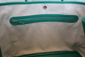 HERMES／エルメス ガーデンパーティＰＭ ヴォーエプソン ミント Z刻印 トートバッグ 700070233