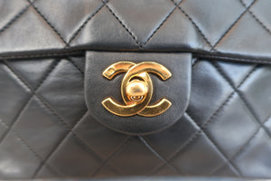 CHANEL/シャネル ミニマトラッセシングルフラップチェーンショルダーバッグ ラムスキン ブラック/ゴールド金具 ショルダーバッグ 600110117