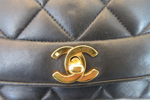 CHANEL/シャネル ダイアナマトラッセチェーンショルダーバッグ ラムスキン ブラック/ゴールド金具 ショルダーバッグ 700070064