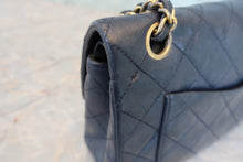 将图片加载到图库查看器，CHANEL/香奈儿 CF 双盖 链条包 羊皮 Navy/Gold Hardware(藏蓝色/金色金属) 肩背包 800090120
