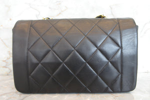 CHANEL/シャネル ダイアナマトラッセチェーンショルダーバッグ ラムスキン ブラック/ゴールド金具 ショルダーバッグ 700080003