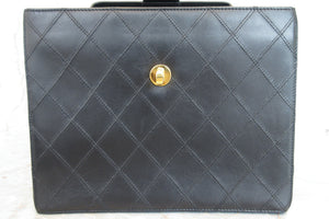 CHANEL/シャネル ビコローレバニティ ラムスキン ブラック/ゴールド金具 バニティ 700050083