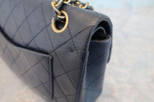 将图片加载到图库查看器，CHANEL/香奈儿 CF 双盖 链条包 羊皮 Navy/Gold Hardware(藏蓝色/金色金属) 肩背包 800090120
