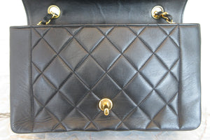 CHANEL/シャネル ダイアナマトラッセチェーンショルダーバッグ ラムスキン ブラック/ゴールド金具 ショルダーバッグ 700070064