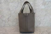 Load image into Gallery viewer, HERMES PICOTIN LOCK PM Clemence leather Etain X Engraving Hand bag 600110216
