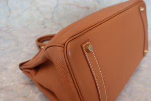 HERMES／エルメス バーキン35 トゴ ゴールド □C刻印 ハンドバッグ 700070027