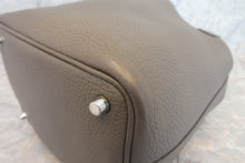 Load image into Gallery viewer, HERMES PICOTIN LOCK PM Clemence leather Etain X Engraving Hand bag 600110216
