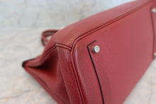 Load image into Gallery viewer, HERMES BIRKIN 35 Buffalo leather Rouge H □F Engraving Hand bag 600040232
