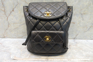CHANEL/シャネル マトラッセチェーンリュック ラムスキン ブラック/ゴールド金具 リュック 700090031