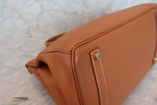 画像をギャラリービューアに読み込む, HERMES／エルメス バーキン35 トゴ ゴールド □C刻印 ハンドバッグ 700070027
