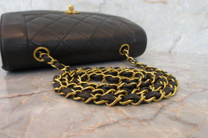 CHANEL/シャネル ダイアナマトラッセチェーンショルダーバッグ ラムスキン ブラック/ゴールド金具 ショルダーバッグ 700080003