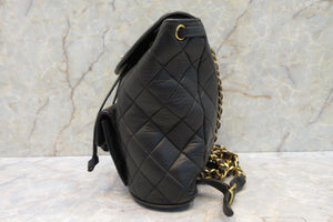 CHANEL/シャネル マトラッセチェーンリュック ラムスキン ブラック/ゴールド金具 リュック 700090031