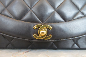 CHANEL/シャネル ダイアナマトラッセチェーンショルダーバッグ ラムスキン ブラック/ゴールド金具 ショルダーバッグ 700080003