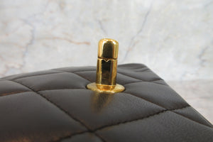 CHANEL/シャネル ダイアナマトラッセチェーンショルダーバッグ ラムスキン ブラック/ゴールド金具 ショルダーバッグ 700080003