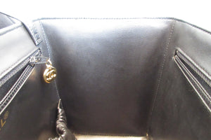 CHANEL/シャネル ビコローレバニティ ラムスキン ブラック/ゴールド金具 バニティ 700050083