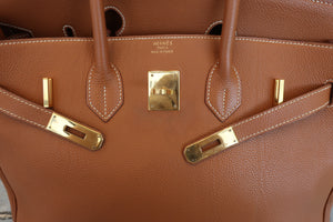 HERMES／エルメス バーキン35 トゴ ゴールド □C刻印 ハンドバッグ 700070027