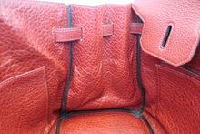 Load image into Gallery viewer, HERMES BIRKIN 35 Buffalo leather Rouge H □F Engraving Hand bag 600040232
