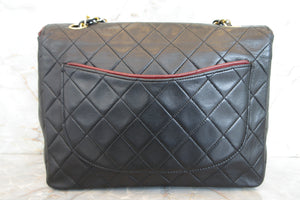 CHANEL/シャネル マトラッセバイカラーチェーンショルダーバッグ ラムスキン ブラック/レッド/ゴールド金具 ショルダーバッグ 700070253
