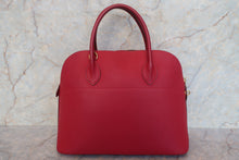 将图片加载到图库查看器，HERMES BOLIDE 35 Fjord leather Rouge vif □G刻印 Shoulder bag 700120186
