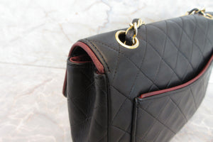 CHANEL/シャネル マトラッセバイカラーチェーンショルダーバッグ ラムスキン ブラック/レッド/ゴールド金具 ショルダーバッグ 700070253