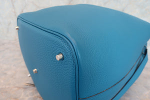 HERMES／エルメス ピコタンロックGM トリヨンクレマンス ブルーイズミール T刻印 ハンドバッグ 700070301