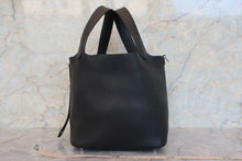 将图片加载到图库查看器，HERMES PICOTIN LOCK PM Clemence leather Black D刻印 Hand bag 700010207
