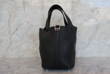 将图片加载到图库查看器，HERMES PICOTIN LOCK PM Clemence leather Black D刻印 Hand bag 700010207
