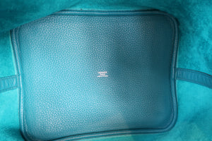 HERMES／エルメス ピコタンロックGM トリヨンクレマンス ブルーイズミール T刻印 ハンドバッグ 700070301