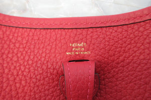 HERMES／エルメス エブリンTPM トリヨンクレマンス ルージュカザック D刻印 ショルダーバッグ 700060014