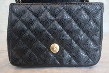 画像をギャラリービューアに読み込む, CHANEL/シャネル ミニマトラッセシングルフラップチェーンショルダーバッグ キャビアスキンブラック/ゴールド金具  ショルダーバッグ 800020041
