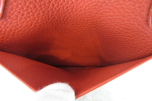 HERMES LINDY 30Verso Clemence leather Sanguine/Rose jaipur T Engraving Shoulder bag 700070087
