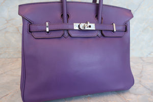 HERMES／エルメス バーキン25 ヴォースイフト ウルトラバイオレット □N刻印 ハンドバッグ 700040060