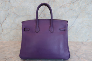 HERMES／エルメス バーキン25 ヴォースイフト ウルトラバイオレット □N刻印 ハンドバッグ 700040060