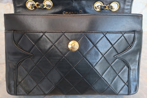 CHANEL/シャネル マトラッセチェーンショルダーバッグ ラムスキン ブラック/ゴールド金具 ショルダーバッグ 600080019