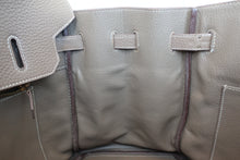 将图片加载到图库查看器，HERMES BIRKIN 35 Clemence leather Etoupe gray □O刻印 Hand bag 600090063
