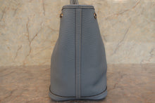 将图片加载到图库查看器，HERMES GARDEN PARTY PM Negonda leather Blue lin □Q刻印 Tote bag 700120218
