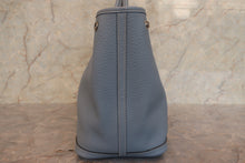 将图片加载到图库查看器，HERMES GARDEN PARTY PM Negonda leather Blue lin □Q刻印 Tote bag 700120218
