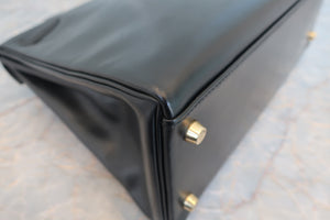 HERMES KELLY 32 Box carf leather Black 〇Z Engraving Shoulder bag 700050105