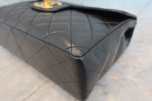 Load image into Gallery viewer, CHANEL Medium Matelasse single flap chain shoulder bag Lambskin Black/Gold hadware Shoulder bag 700100065
