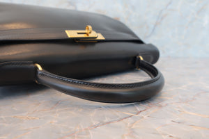 HERMES KELLY 32 Box carf leather Black 〇Z Engraving Shoulder bag 700050105