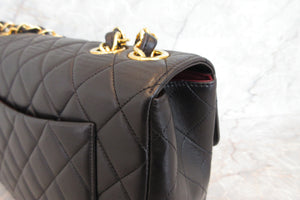 CHANEL/シャネル 中マトラッセシングルフラップチェーンショルダーバッグ ラムスキン ブラック/ゴールド金具 ショルダーバッグ 700080010