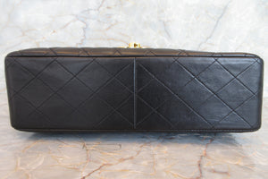 CHANEL/シャネル 中マトラッセシングルフラップチェーンショルダーバッグ ラムスキン ブラック/ゴールド金具 ショルダーバッグ 700080010