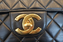 Load image into Gallery viewer, CHANEL Medium Matelasse single flap chain shoulder bag Lambskin Black/Gold hadware Shoulder bag 700100065
