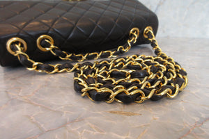 CHANEL/シャネル 中マトラッセシングルフラップチェーンショルダーバッグ ラムスキン ブラック/ゴールド金具 ショルダーバッグ 700080010